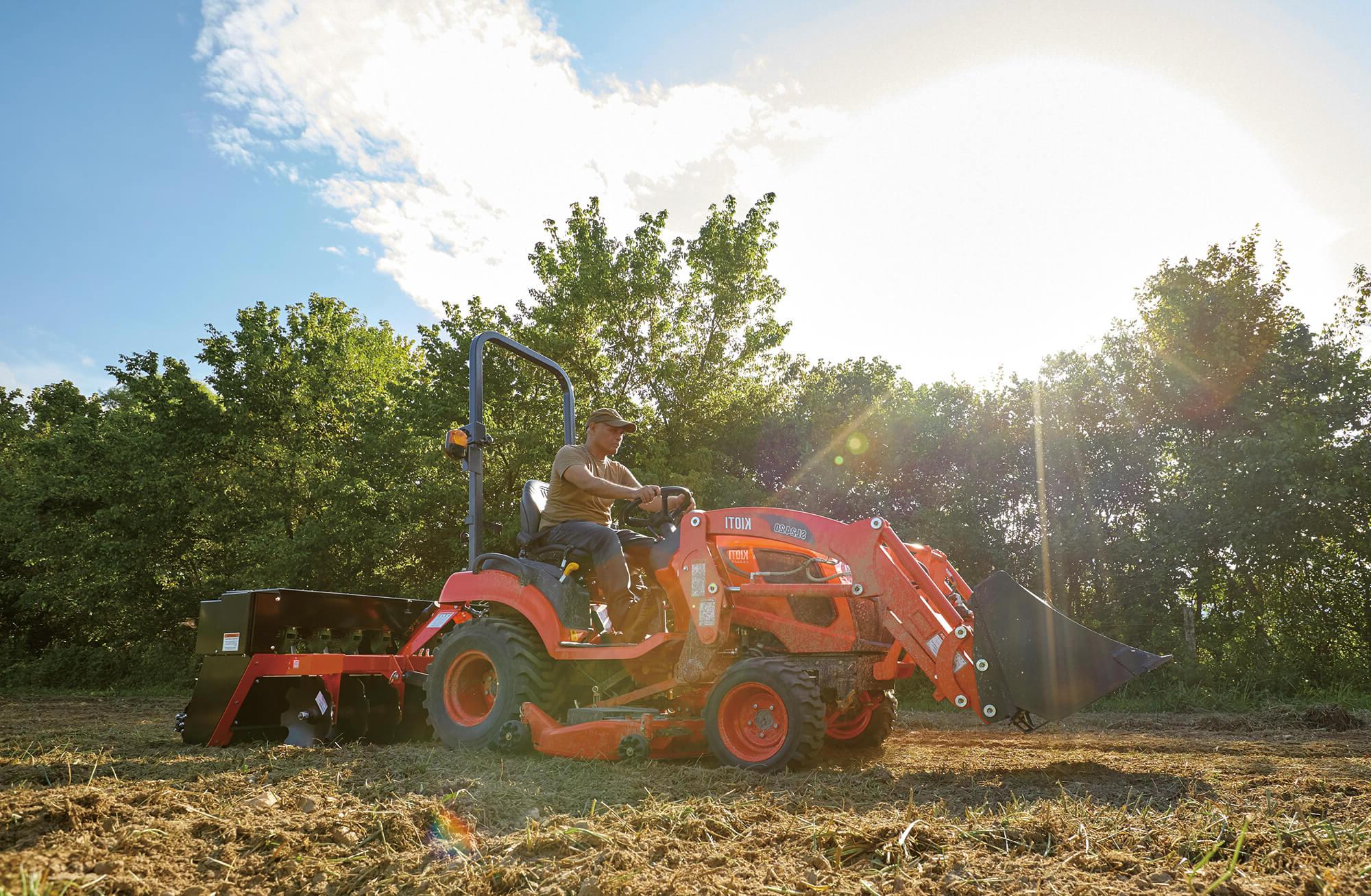 Smallholder farming with a Kioti compact tractor